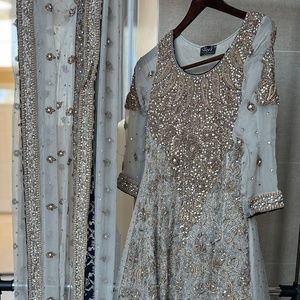 Gorgeous Indian Pakistani Bridal Designer Gown Kameez Xs  Wedding Shaadi
